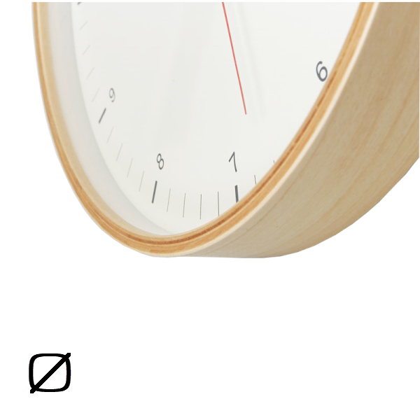 LEMNOS レムノス CASA Plywood clock カーサ プライウッドクロック T1-017(1) 掛け時計 直径30.5cm