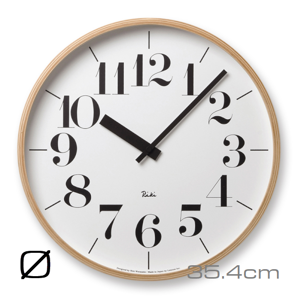 LEMNOS レムノス RIKI CLOCK リキクロック 一部電波時計 掛け時計 直径20.3cm/25.4cm/30.5cm/35.4cm