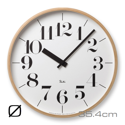 LEMNOS レムノス RIKI CLOCK リキクロック 一部電波時計 掛け時計 直径20.3cm/25.4cm/30.5cm/35.4cm