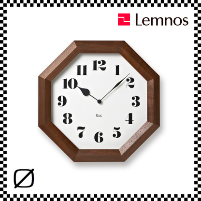 LEMNOS レムノス RIKI CLOCK 八角の時計 WR11-01 掛け時計 渡辺力