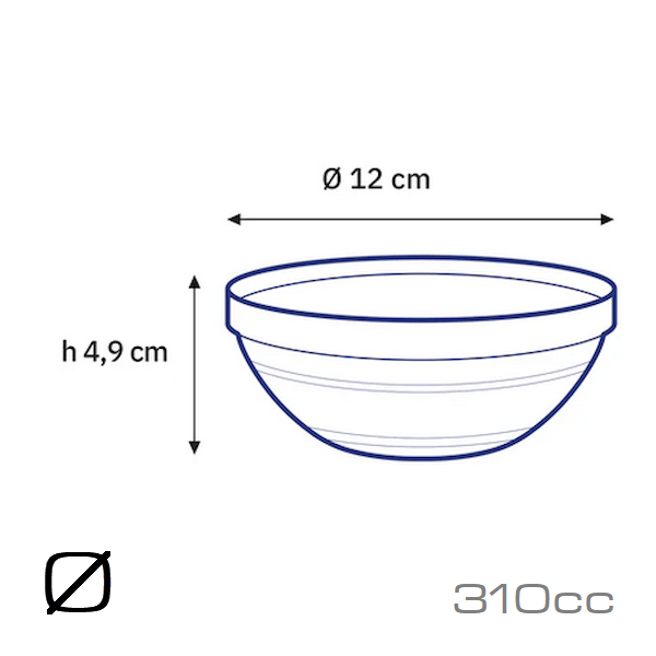 DULAREX デュラレックス リススタックボウル 36cc 70cc 120cc 200cc 310cc 500cc 970cc 強化ガラス 電子レンジ可/食洗機可