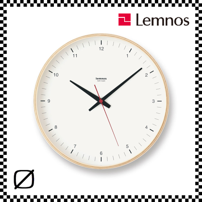 LEMNOS レムノス CASA Plywood clock カーサ プライウッドクロック T1-017(1) 掛け時計 直径30.5cm