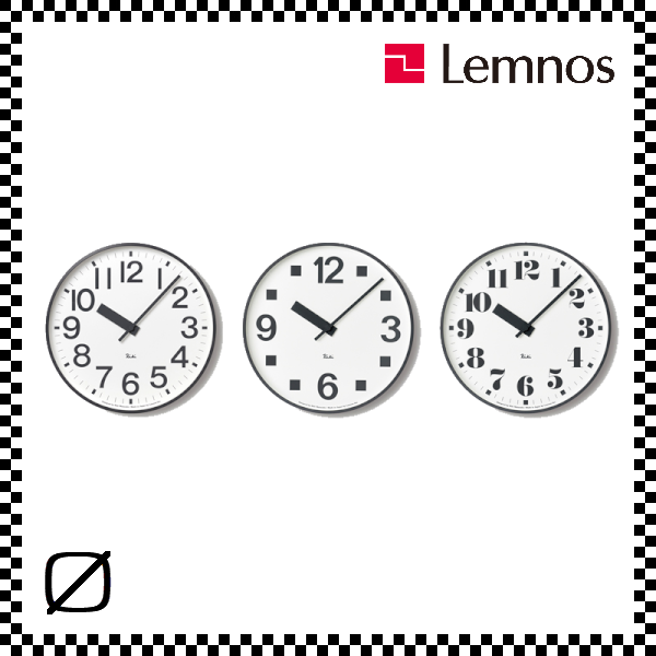 LEMNOS レムノス RIKI PUBLIC CLOCK リキパブリッククロック WR17-06/WR17-07/WR22-07 掛け時計 直径25.6cm