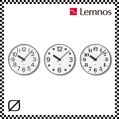 LEMNOS レムノス RIKI PUBLIC CLOCK リキパブリッククロック WR17-06/WR17-07/WR22-07 掛け時計 直径25.6cm