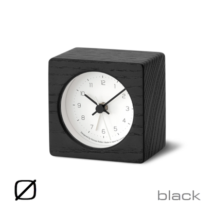 LEMNOS レムノス NEUT alarm clock ニュートアラームクロック ブラック グレー ナチュラル KK24-09 置き時計 W7.0cm/H7.0cm