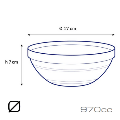 DULAREX デュラレックス リススタックボウル 36cc 70cc 120cc 200cc 310cc 500cc 970cc 強化ガラス 電子レンジ可/食洗機可