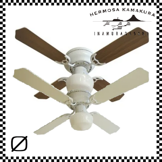 HERMOSA ハモサ LAGUNA CEILING FAN ラグナシーリングファン CF30-001DC/CF32-002DC 4枚羽 照明付き