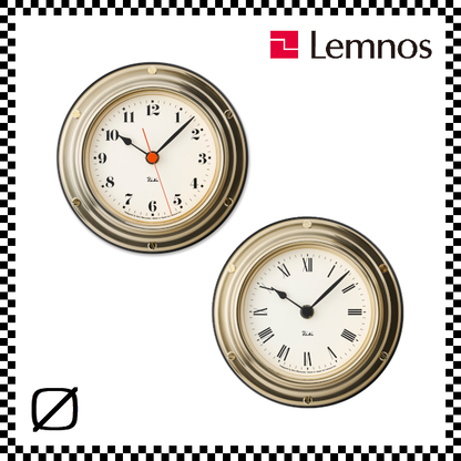 LEMNOS レムノス RIKI MARINE CLOCK リキマリンクロック ローマ数字 アラビア数字 WR24-01/WR24-02 掛け時計 直径16.9cm