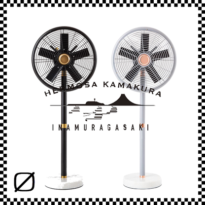 HERMOSA ハモサ MARBLE FAN マーブルファン RFM-0213 2カラー ブラック グレー 扇風機 5枚羽