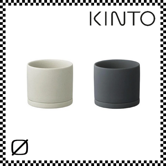 KINTO キントー PLANT POT191 プラントポット191 85mm アースグレー ダークグレー Φ85mm 29191/29192 陶器製