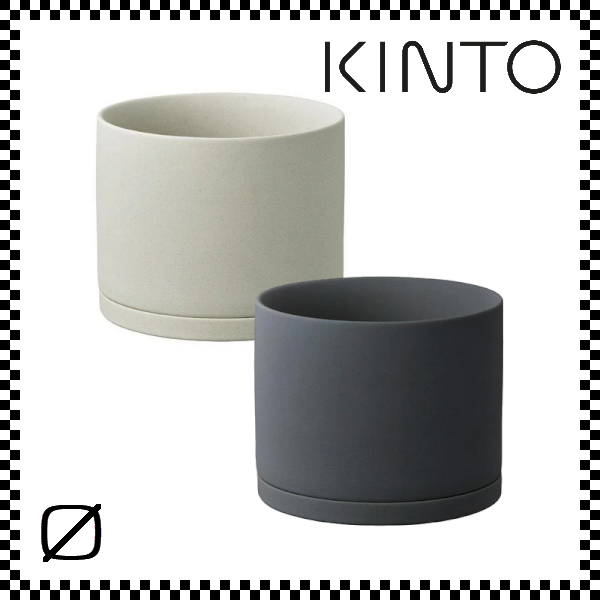 KINTO キントー PLANT POT191 プラントポット191 135mm アースグレー ダークグレー Φ135mm 29195/29196 陶器製