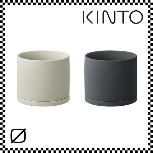 KINTO キントー PLANT POT191 プラントポット191 105mm アースグレー ダークグレー Φ105mm 29193/29194 陶器製