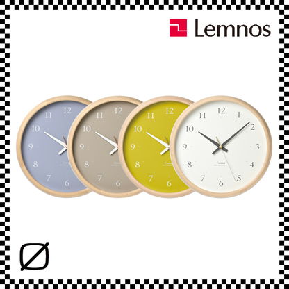 LEMNOS レムノス Centaur Clock セントールクロック PC23-14 ベージュ ブルー イエロー ホワイト 掛け時計 直径26.8cm