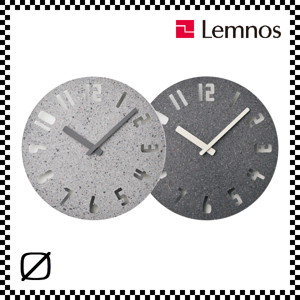 LEMNOS レムノス PANECO CLOCK パネコクロック サンド HIL22-10 ダークグレー ライトグレー 掛け時計 直径29.0cm