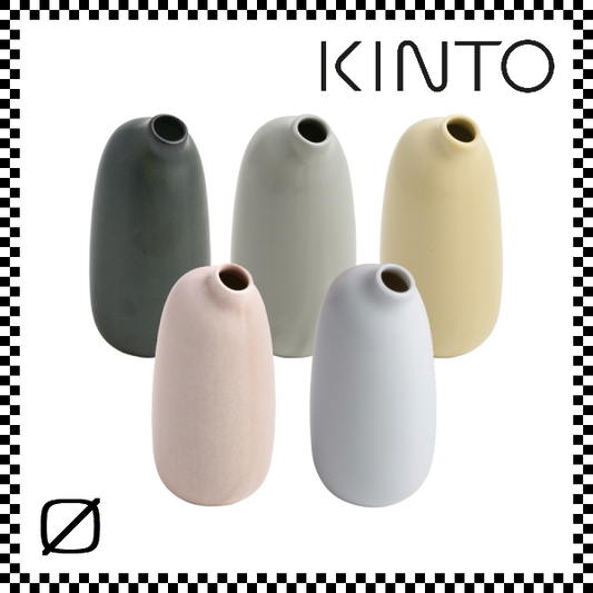 KINTO キントー SACCO ベース 磁器 03 イエロー ピンク グレー ブラック ホワイト 花瓶 陶器製