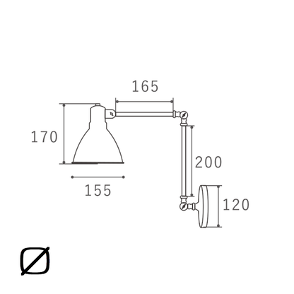 HERMOSA ハモサ INDUSTRY WALL LAMP インダストリーウォールランプ EN-007W ブラック シルバー サックス グリーン ウォールライト