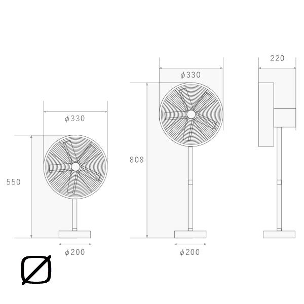 HERMOSA ハモサ MARBLE FAN マーブルファン RFM-0213 2カラー ブラック グレー 扇風機 5枚羽