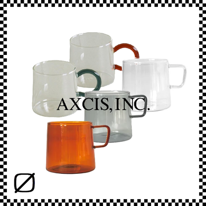 AXCIS アクシス SKON スコン マグ 260ml アンバー クリア グレー HS3068 HS3069 HS3070 HS3071 HS3072 耐熱ガラス