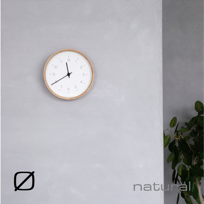 LEMNOS レムノス NEUT wall clock ニュートウォールクロック KK22-09 ブラック グレー ナチュラル 掛け時計 直径28.8cm